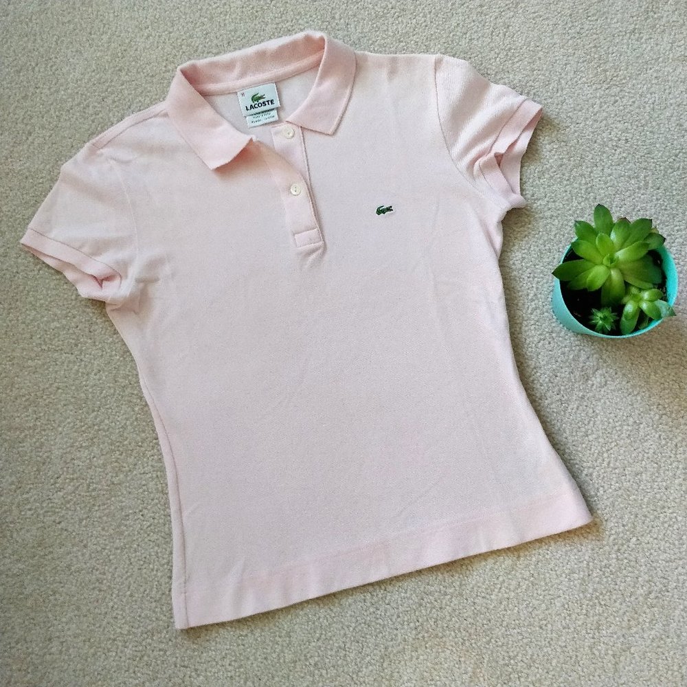 LACOSTE Pink Golf Polo Sz 36